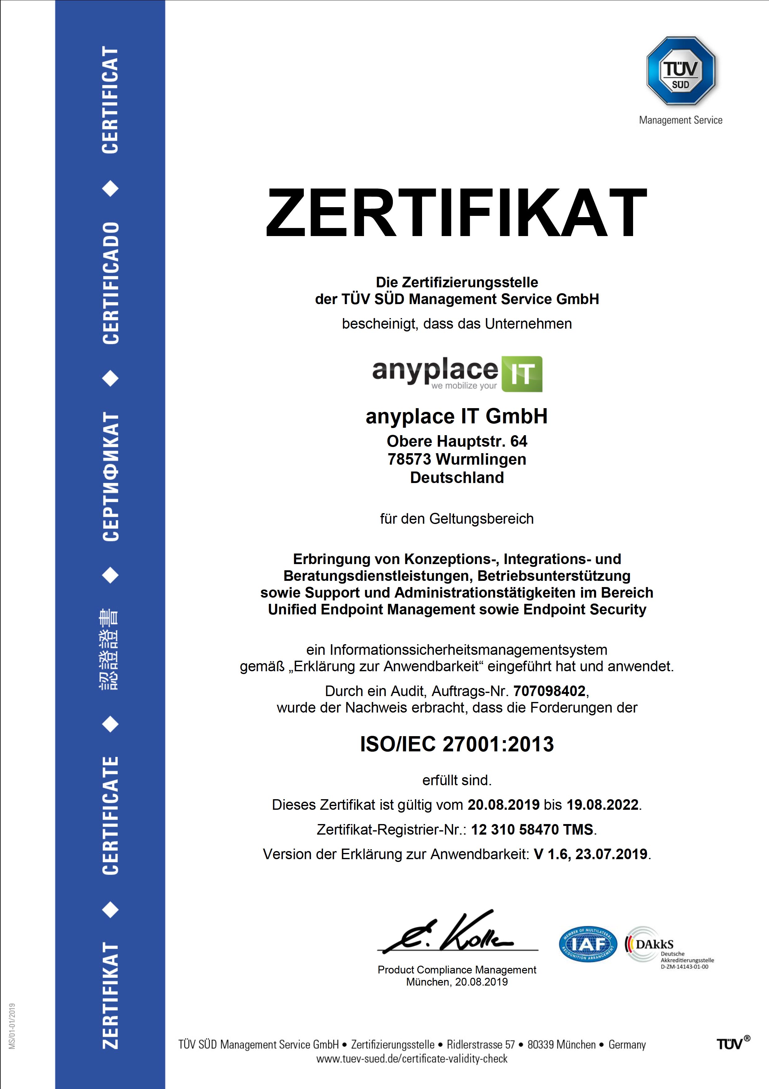  ISO/IEC 27001:2013 