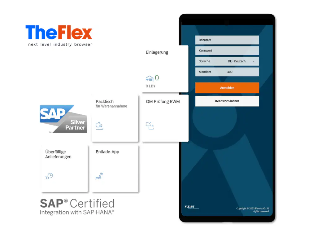 TheFlex-Software und App für Warenannahme.